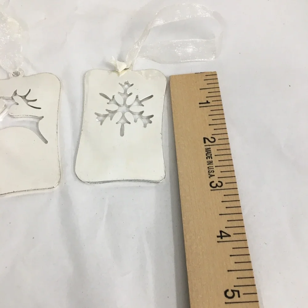 Engraved Cutout Silver Plated Hope,Peace,Joy‎ Ornaments